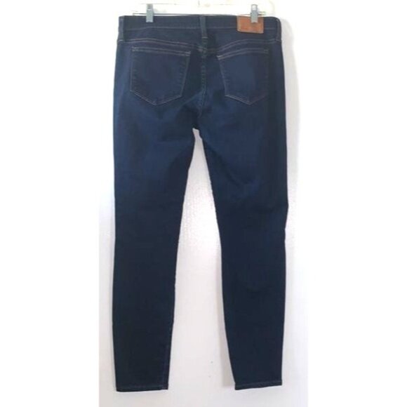 J. Crew Womens Toothpick Fit Dark Wash Jeans Size 31 Stretch Denim Cotton Blend - Picture 8 of 16